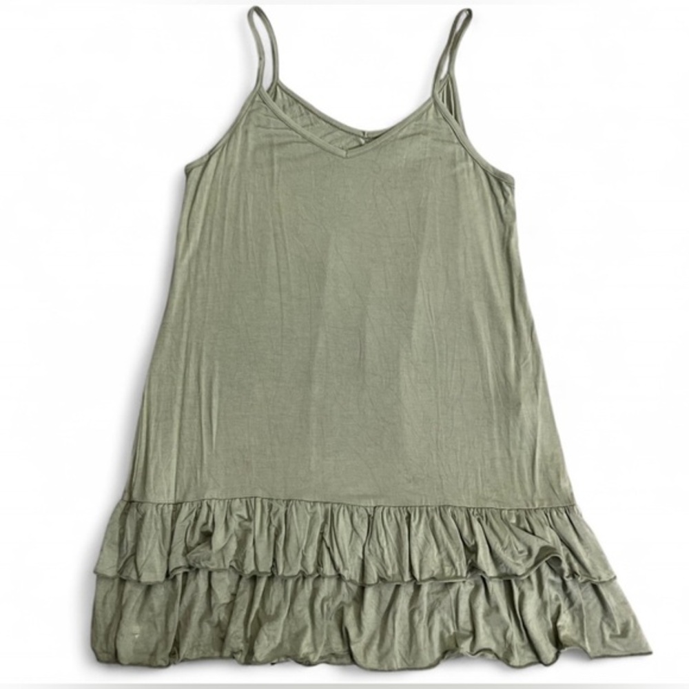B-Sharp Noodle Strap Flowy Ruffle Mini Dress